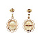 vintage Vintage drop earrings with opal 12 ct