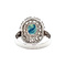 vintage Witgouden vintage entourage ring met saffier en diamant 18 krt