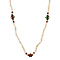 vintage Vintage pearl necklace with ruby and enamel 14 krt