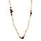 vintage Vintage pearl necklace with ruby and enamel 14 krt