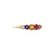 vintage Gouden vintage ring met robijn, saffier, spinel, kleursteen en diamant 14 krt
