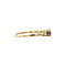 vintage Gouden vintage ring met robijn, saffier, spinel, kleursteen en diamant 14 krt