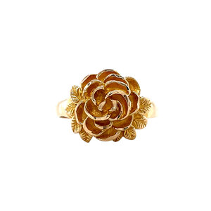 Gold rose ring 14 krt