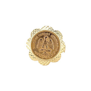 Gouden munt ring 14 krt
