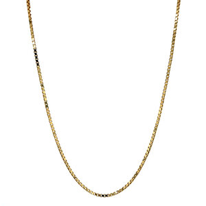 Gold venetian length necklace 14 krt