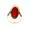 vintage Golden vintage ring with carnelian 14 kt