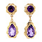 vintage Golden vintage earrings with amethyst 14 carat