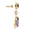 vintage Golden vintage earrings with amethyst 14 carat