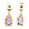 vintage Golden vintage earrings with amethyst 14 carat