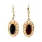 vintage Golden vintage drop earrings with garnet 14 carat