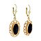 vintage Golden vintage drop earrings with garnet 14 carat