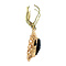 vintage Golden vintage drop earrings with garnet 14 carat