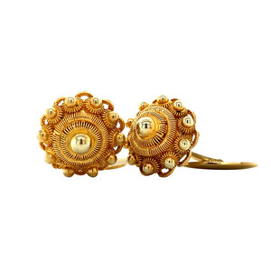 Gouden Zeeuwse knop manchetknopen 14 krt
