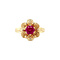 vintage Gouden vintage ring met robijn 14 krt
