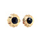 vintage Gold vintage earclips with garnet 14 kt