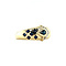 vintage Gold ring with sapphire and diamond 14 ct