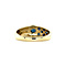 vintage Gold ring with sapphire and diamond 14 ct