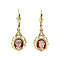 vintage Golden earrings with cameo 14 kt