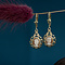 vintage Golden earrings with cameo 14 kt