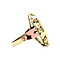 vintage Golden vintage coin ring with ruby 14 carat
