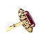 vintage Gold vintage ring with ruby 14 krt