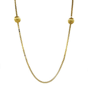 Gold balls venetian necklace 14 krt