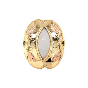 Gouden ring met opaal 14 krt