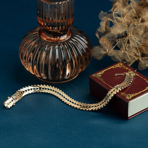 Gouden vintage fantasie armband 14 krt