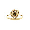 vintage Gold halo ring with turquoise 14 krt