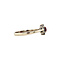 vintage White gold vintage halo ring with ruby and diamond 18 krt
