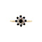 vintage Golden vintage entourage ring with sapphire and diamond 14 ct