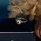 vintage Golden vintage entourage ring with sapphire and diamond 14 ct