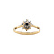 vintage Golden vintage entourage ring with sapphire and diamond 14 ct