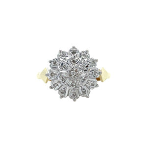 Gold ring with diamonds 14 krt
