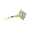 vintage Gold vintage double halo ring with diamond 14 krt