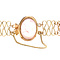 vintage Gold vintage bracelet with pink cameo 14 kt