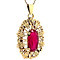 vintage Golden vintage pendant with ruby 14 carat