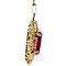 vintage Gouden vintage hanger met robijn 14 krt