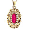 vintage Golden vintage pendant with ruby 14 carat