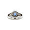 vintage Platinum vintage entourage ring with sapphire and diamond 900
