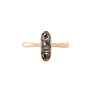Rosé ring met roosdiamant 12 krt