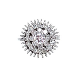 Witgouden ring met diamant 18 krt