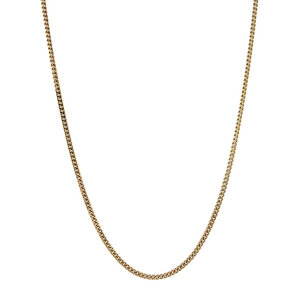 Gold curb length necklace 14 krt