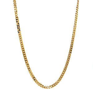 Gold curb necklace 14 krt