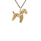 vintage Vintage gold poodle pendant 14 krt