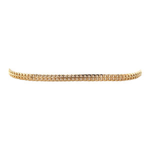 Gold curb bracelet 14 krt
