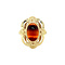 vintage Gold vintage ring with stripe agate 14 krt