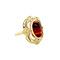 vintage Gold vintage ring with stripe agate 14 krt