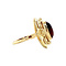 vintage Gold vintage ring with stripe agate 14 krt