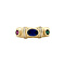 vintage Gold vintage ring with ruby, sapphire and colour stone 14 krt